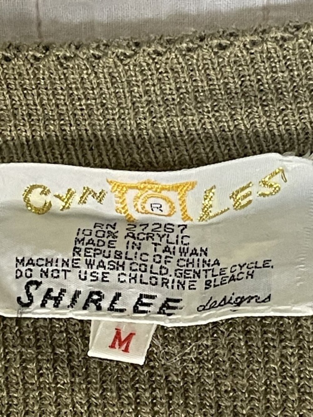 Vintage Cyn Les Shirlee Equestrian Horse Embroidered Sweater Sz Med Old Money EC - Picture 8 of 10